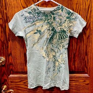 Sinful Green with Silver Foil Tee